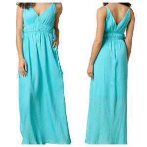 Zarr Collection Aqua‎ Strappy Maxi Dress -- 16